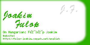 joakim fulop business card